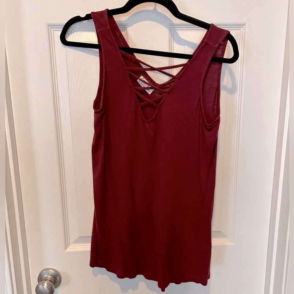 Red tank top